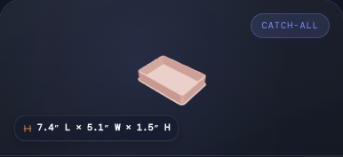Minimalist valet tray rendered from the current X3N Forge print model