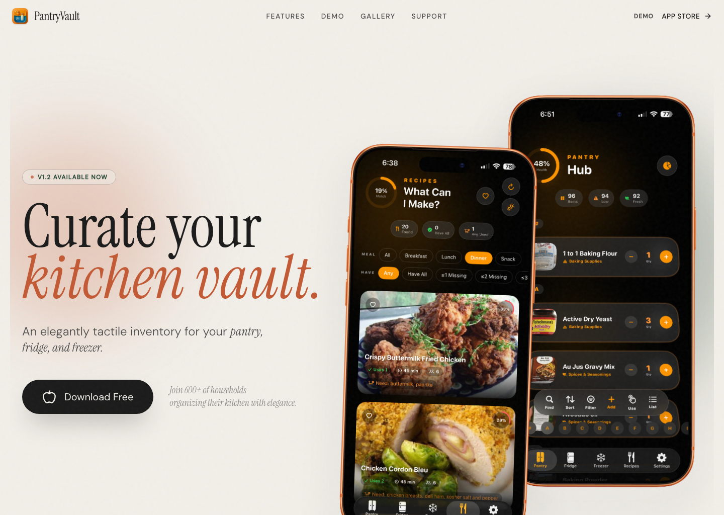 PantryVault screenshot